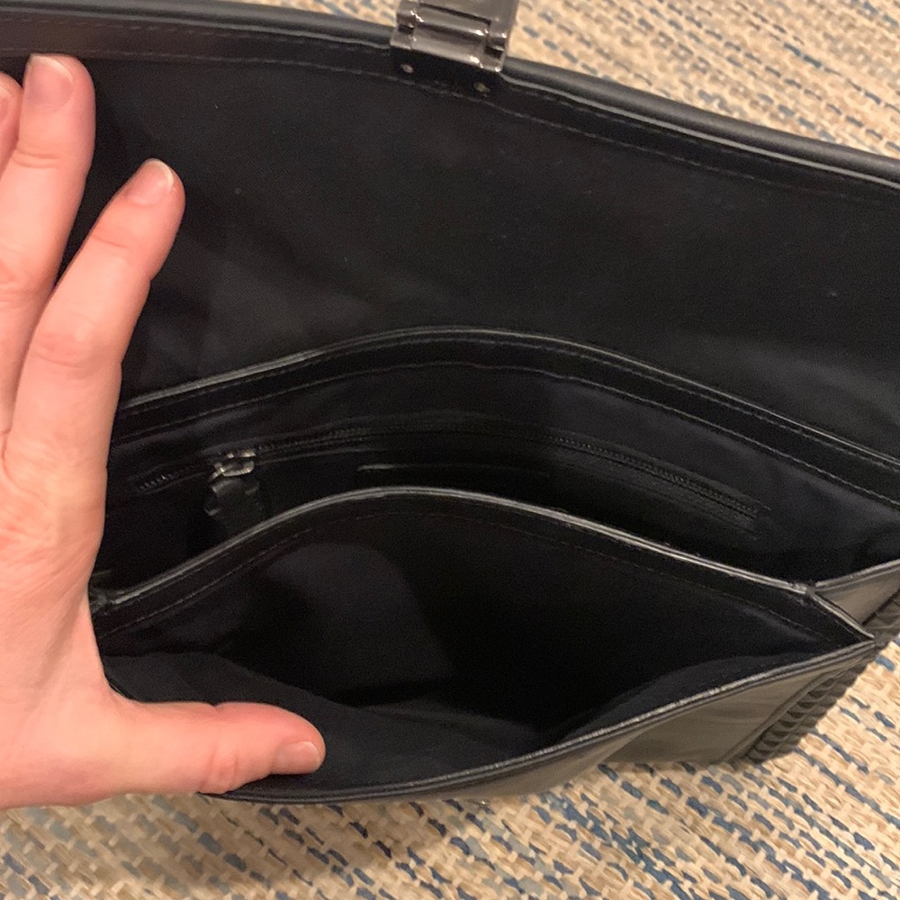 Rare and Like New leather/studded coach clutch